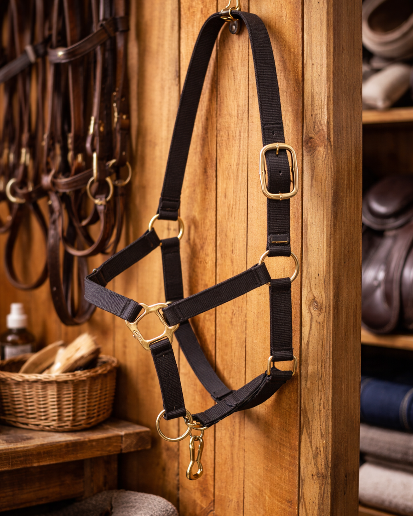 Licol pour cheval en nylon réglable – Plusieurs coloris