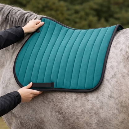 Tapis de Selle Cheval 68x51 cm en Polyester – Absorbant, Respirant, Séchage